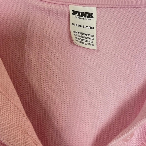 VICTORIA’S SECRET Pink Fitted Polo Mini Dress Sm Y2K Style Tennis Preppy Sporty - Picture 6 of 7